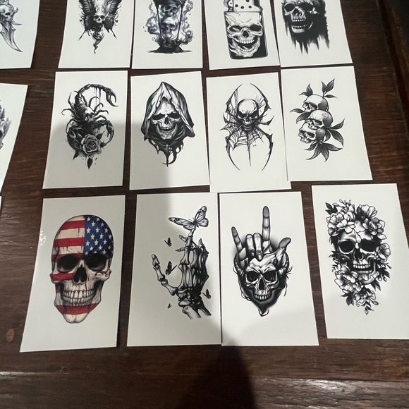 Skull Tattoo Sticker - Picture 2 of 16